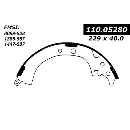 Centric Parts Centric Brake Shoes, 111.05280 111.05280